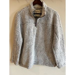 dylan by True Grit Frosty Tipped Stadium Pullover in Gray Size Medium